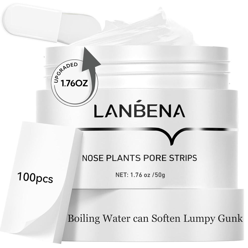 LANBENA Nose Strips for Blackheads (1.76 Oz), 100 Pcs Nose Plants Pore Strips, B